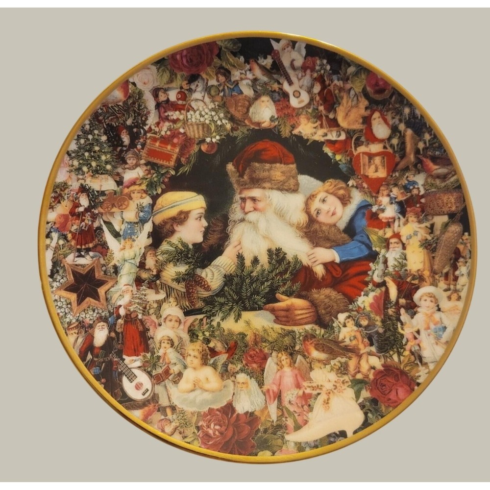Vtg Hamilton Collection A Visit From St. Nicholas Victorian Christmas Plate